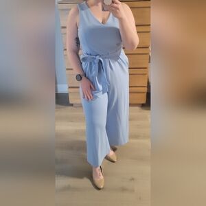 Calvin Klein Light Blue Sleeveless Jumpsuit